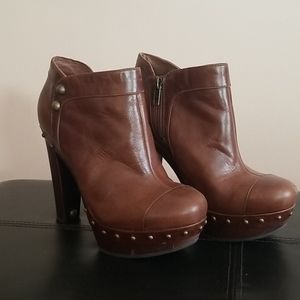 UGG Leather studded platform ankle boot